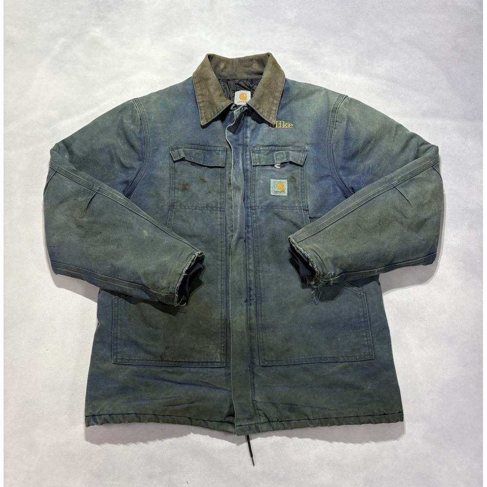 Vtg Carhartt C26 HTG Arctic Traditional Jacket Men's XL Faded Hunter Green Blue